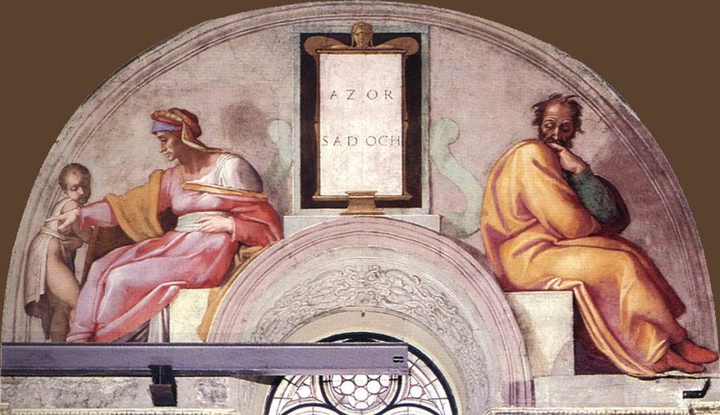 Azor - Zadok [Michelangelo, lunetta]