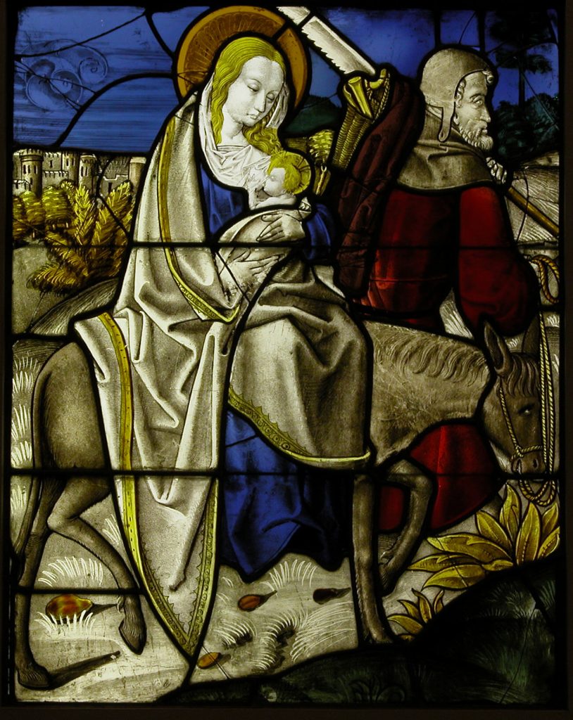 Stained Glass Panel with the Flight into Egypt[ca. 1485–1500 German]Courtesy THE MET