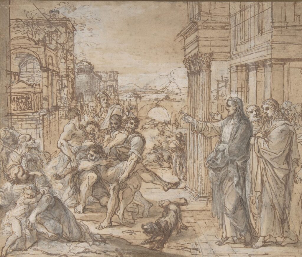 Christ Healing a Possessed Man;1675–1749 Aureliano Milani Italian(DP810611)Courtesy THE MET