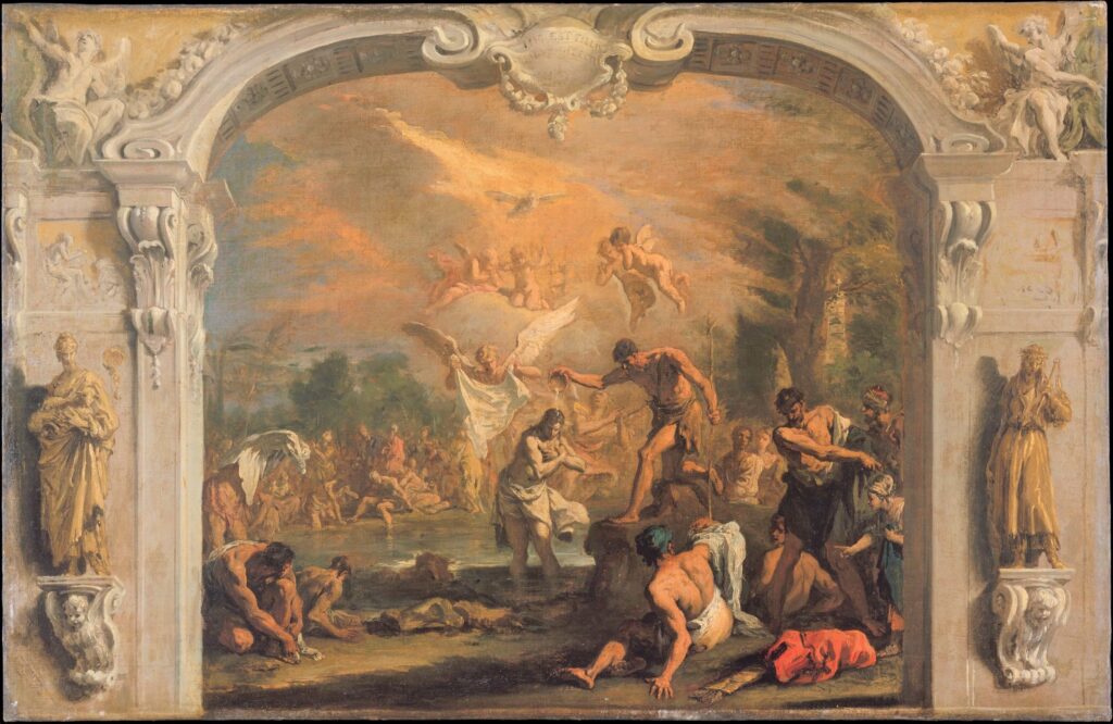 The Baptism of Christ[ca. 1713–14 Sebastiano Ricci Italian](DT9354)Courtesy THE MET