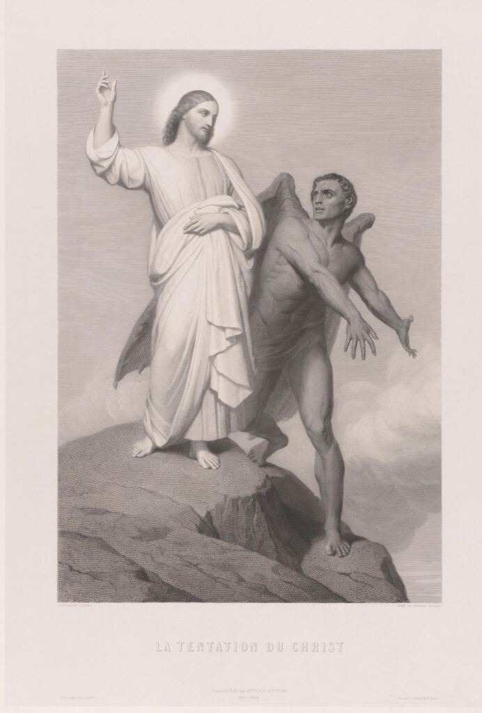 Verzoeking van Christus, Alphonse François, after Ary Scheffer, 1860(RP-P-OB-63.112)Courtesy Rijksmuseum