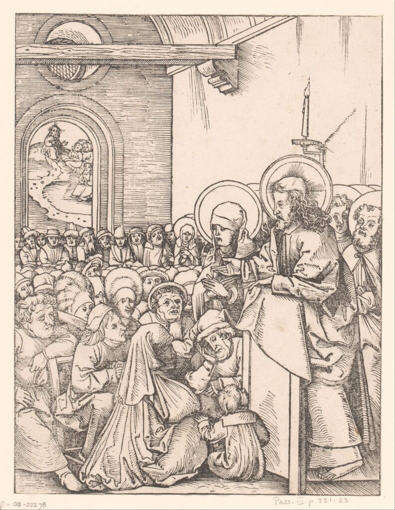 Christus predikend in een kerk, anonymous, Hans Wechtlin (I), 1490 - 1526(RP-P-OB-22.278)Courtesy Rijksmuseum