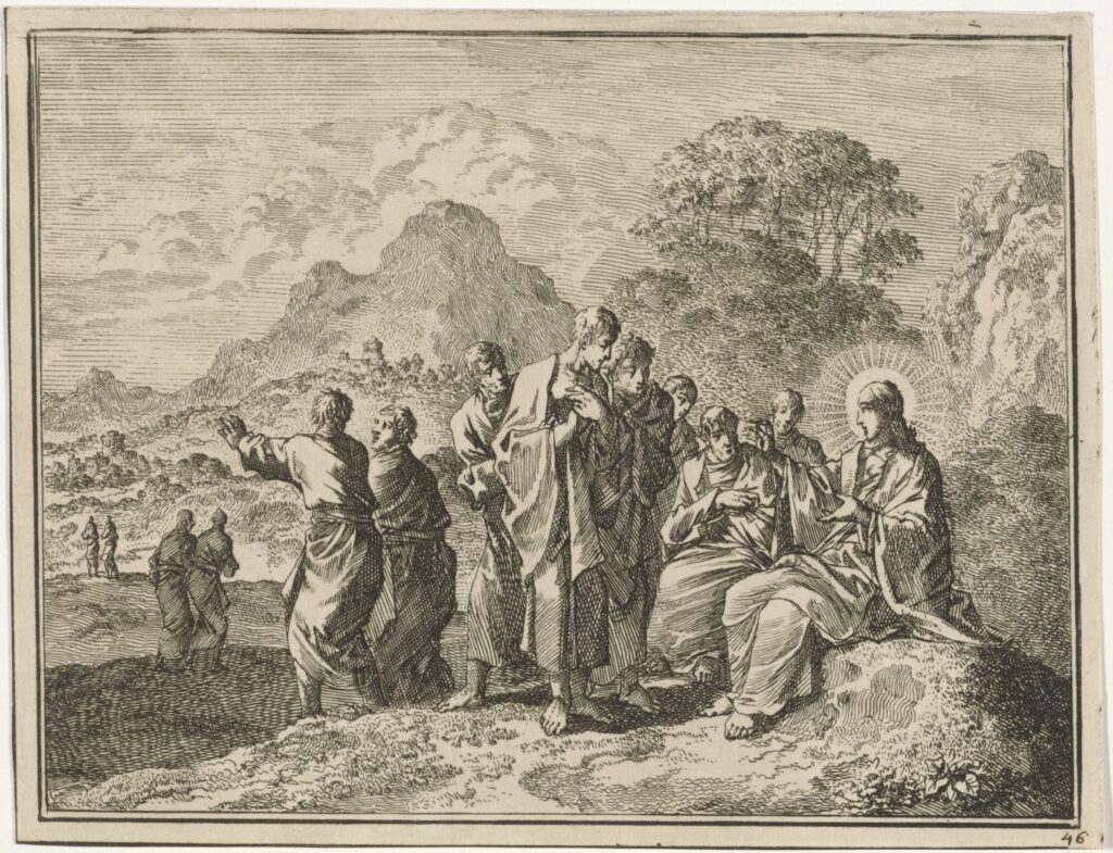 Christus zendt de twaalf apostelen uit, Jan Luyken, 1712(RP-P-OB-45.991)Courtesy Rijksmuseum