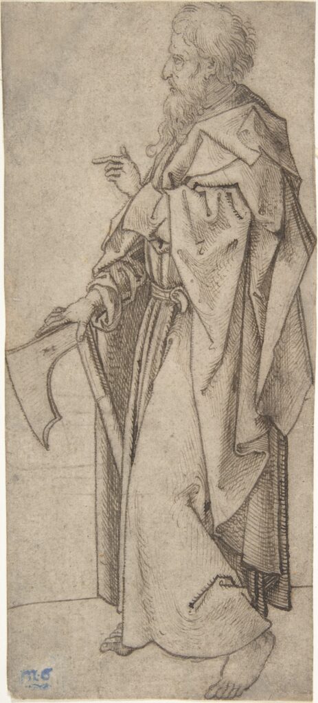 St. Matthew,15th century,Style of Martin Schongauer German(DP803108)Courtesy THE MET