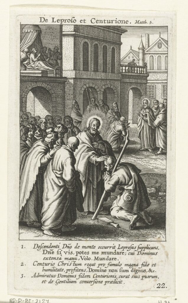 Christus geneest de knecht van de centurio van Kaparnaüm, Boëtius Adamsz. Bolswert, 1622(RP-P-BI-2127)Courtesy Rijksmuseum