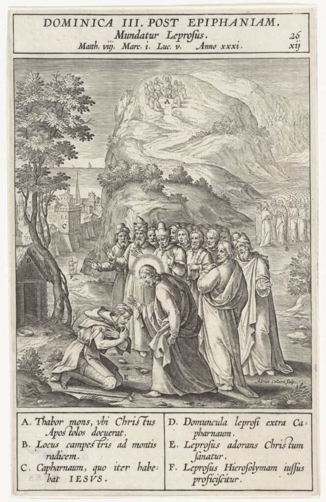 Christus geneest een melaatse, Wierix (rejected attribution), after Bernardino Passeri, 1593(RP-P-OB-67.155)Courtesy Rijksmuseum