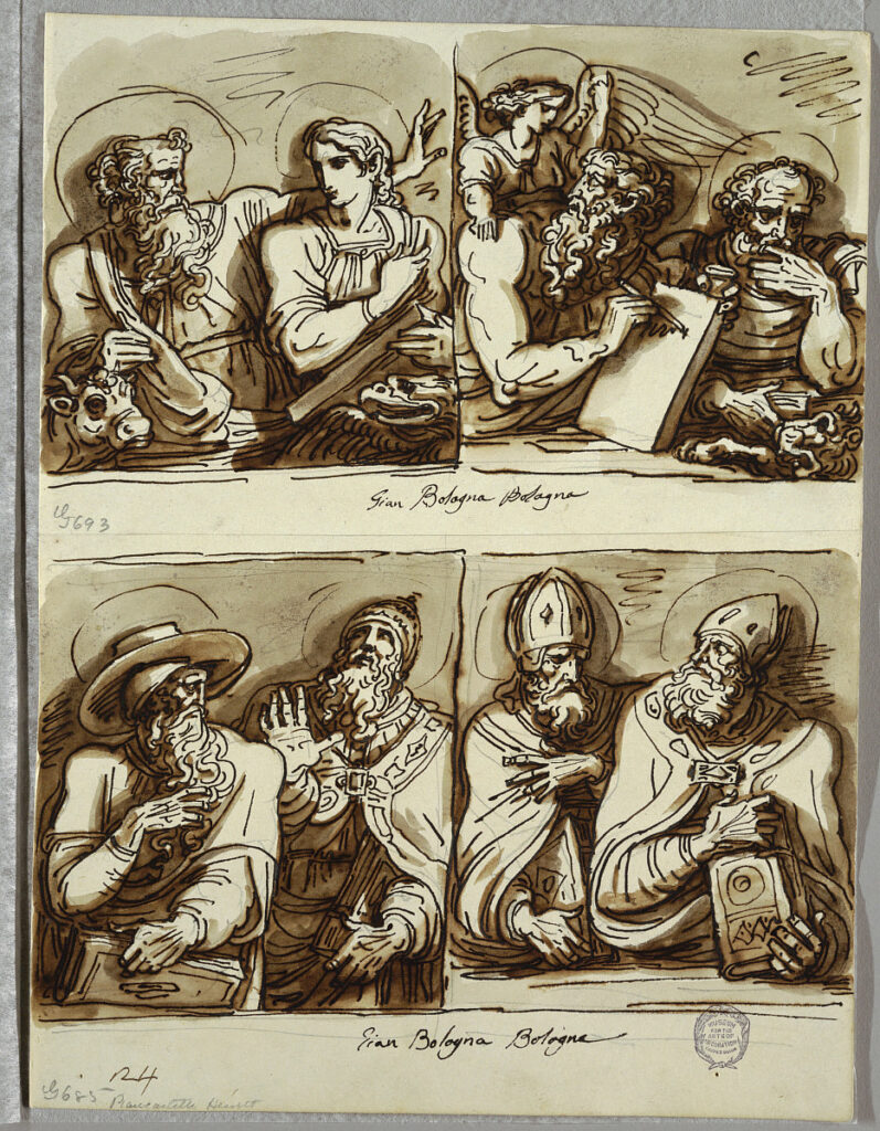 The Four Evangelists, Study after Giambologna, Felice Giani, Italian, 1758–1823, (CHSDM-6BFB96BD40842-000001)Courtesy Cooper Hewitt, Smithsonian Design Museum