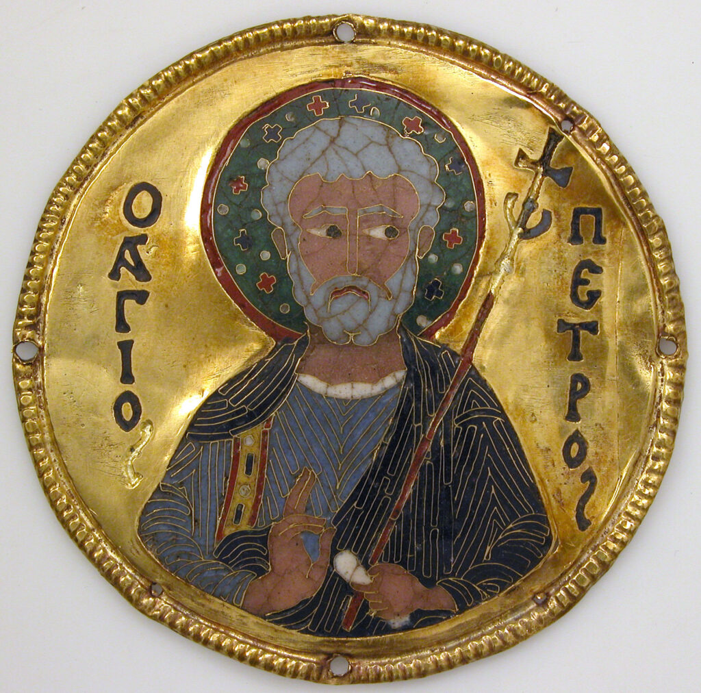 Medallion with Saint Peter from an Icon Frame ca. 1100(sf17-190-670s1)Courtesy THE MET