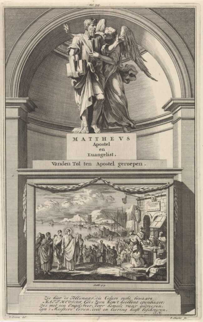 Matteüs de evangelist, Jan Luyken, after Jan Goeree, 1698(RP-P-1896-A-19368-1226)Courtesy Rijksmuseum